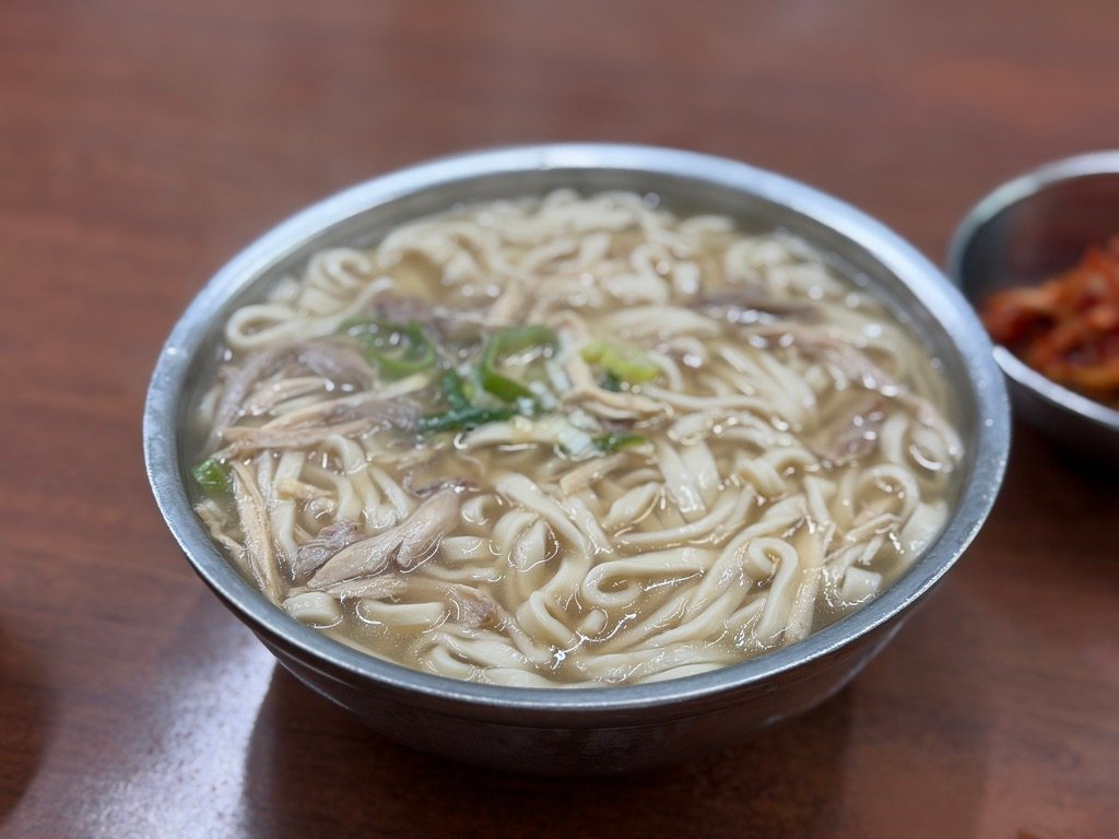Side dish of fermented kimchi served at Hyeseong Kalguksu