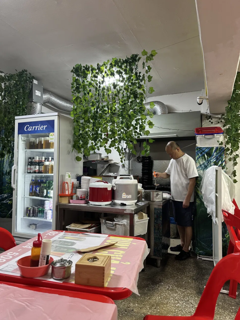 Ordering kiosk on the ground floor of Bun Cha Kim restaurant