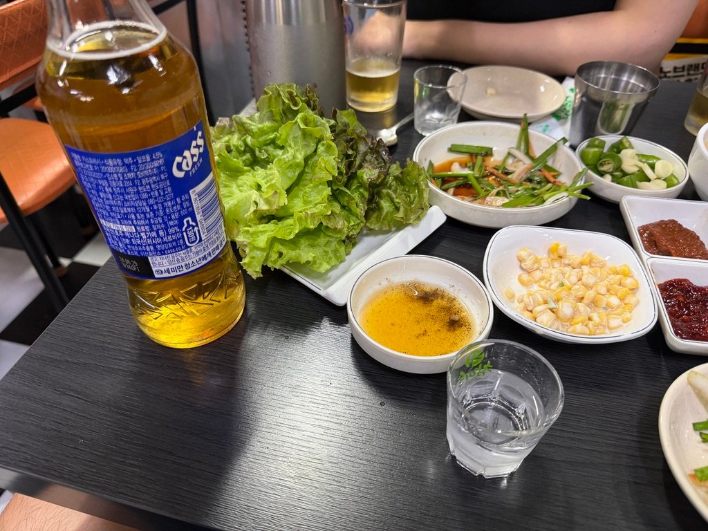 Potato and egg soup served as a starter at Yeongjane Gopchang