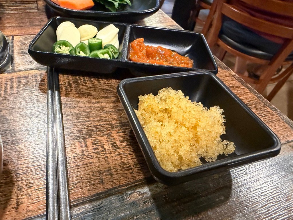 House-made dipping sauce for chukkumi at Yeoljeong Chukkumi